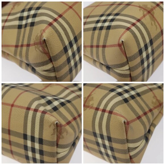 BURBERRY Nova Check Shoulder Bag PVC Beige Auth 1 - Picture 16 of 16
